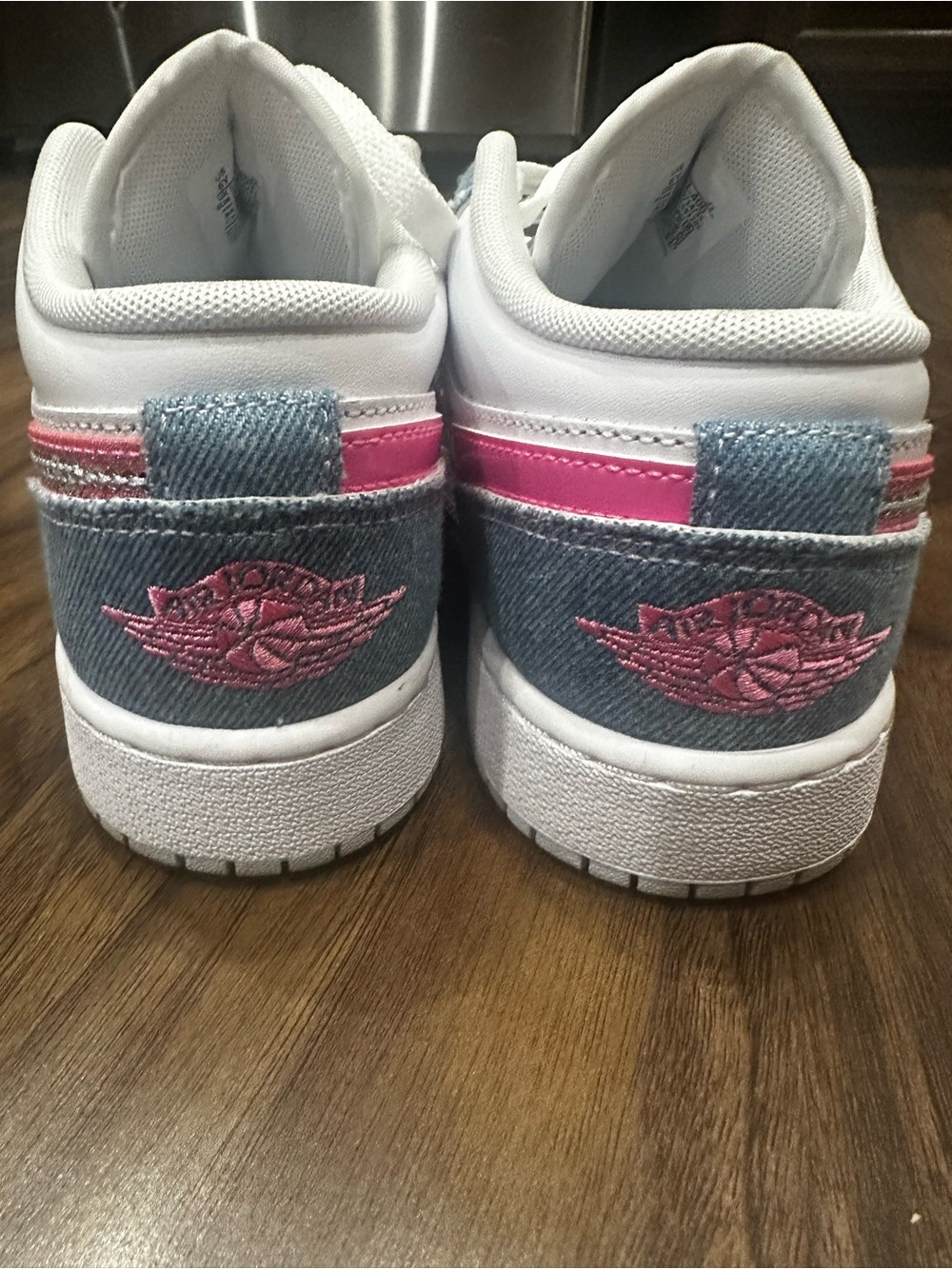Jordan Kids Low-Top Sneakers - White with Light Blue and Pink Accents - Picture 5 of 5